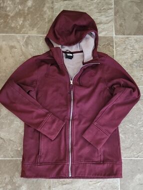 The North Face Burgundy Full-Zip Hooded Sweatshirt